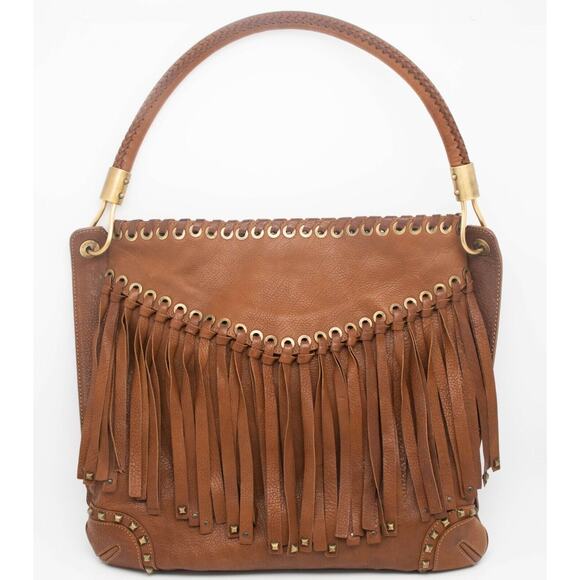 Michael Kors Collection Fringe Tassel Western Leather Hobo Bag MADE IN ITALY - Picture 1 of 10
